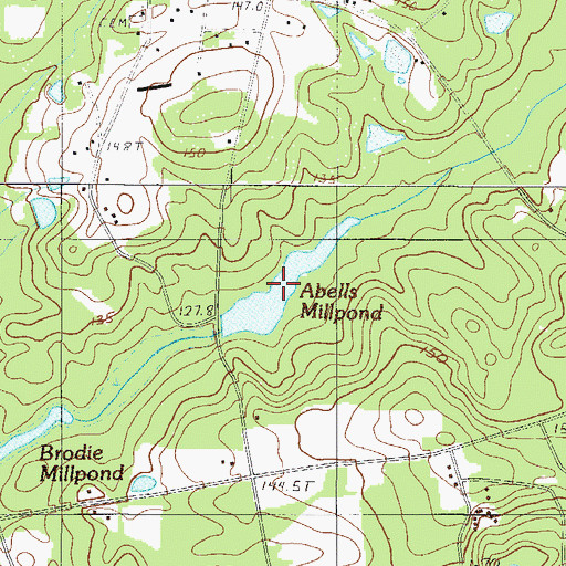 Topographic Map of Abells Millpond, SC