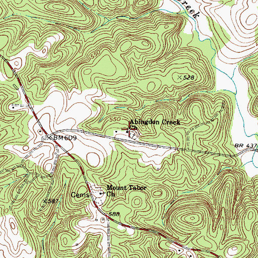 Topographic Map of Abingdon Creek Church, SC
