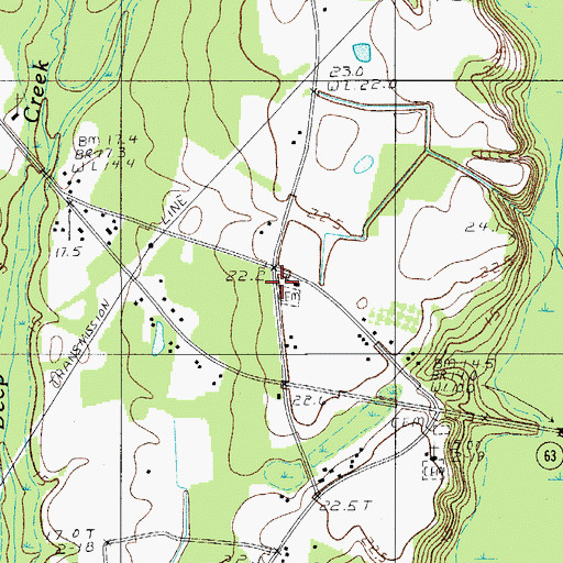 Topographic Map of Adnah Church, SC