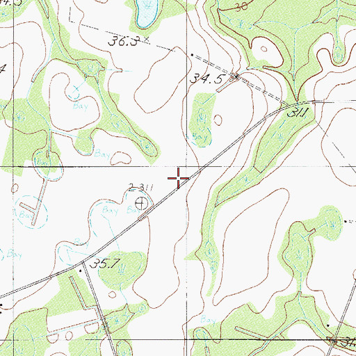 Topographic Map of Airsdale School (historical), SC