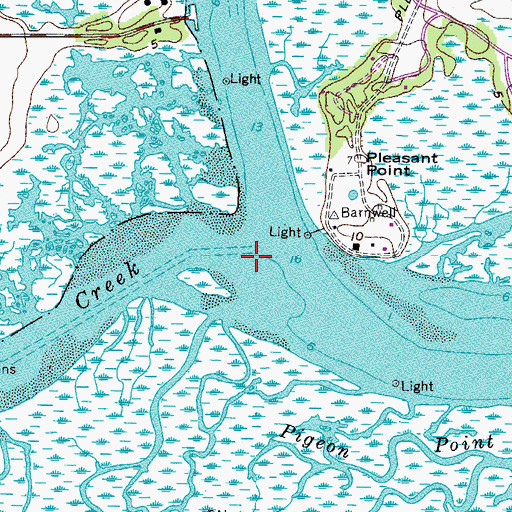 Topographic Map of Albergottie Creek, SC