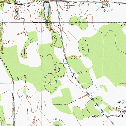 Topographic Map of Andrews Chapel, SC