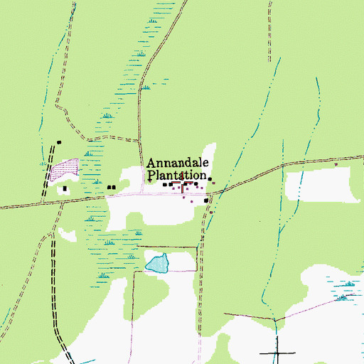 Topographic Map of Annandale Plantation, SC
