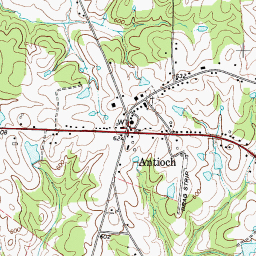 Topographic Map of Antioch, SC