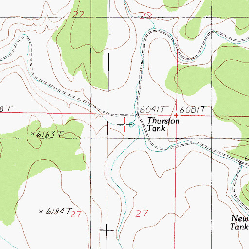 Topographic Map of Thurston Tank, AZ