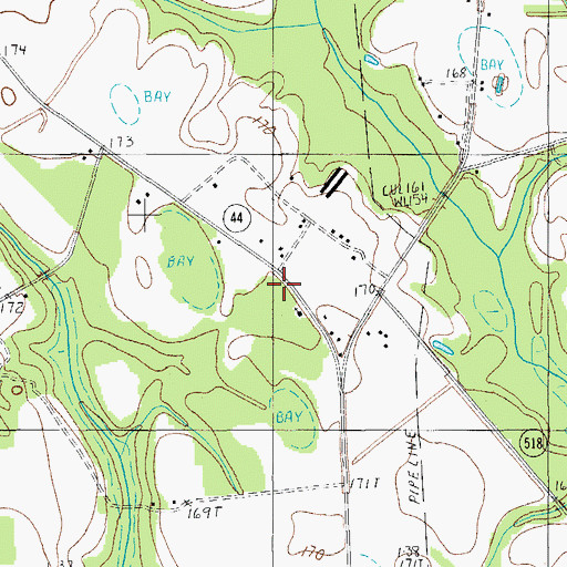 Topographic Map of Antioch Church, SC