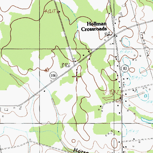 Topographic Map of Antioch Church, SC