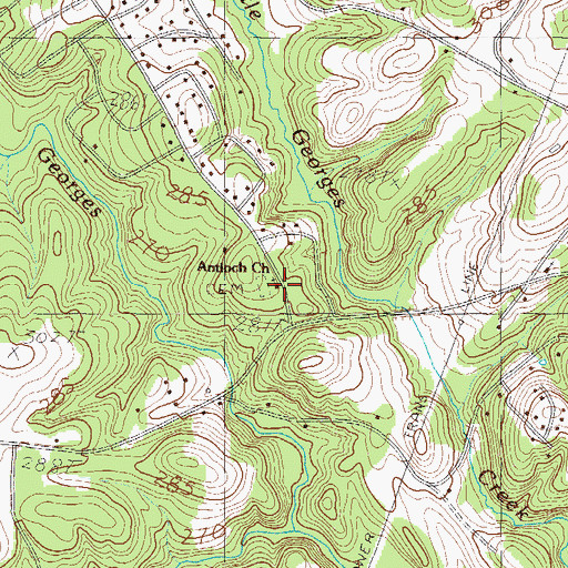 Topographic Map of Antioch Church, SC