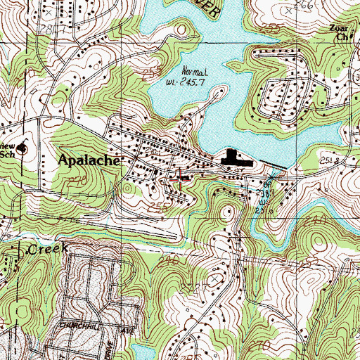 Topographic Map of Apalache, SC