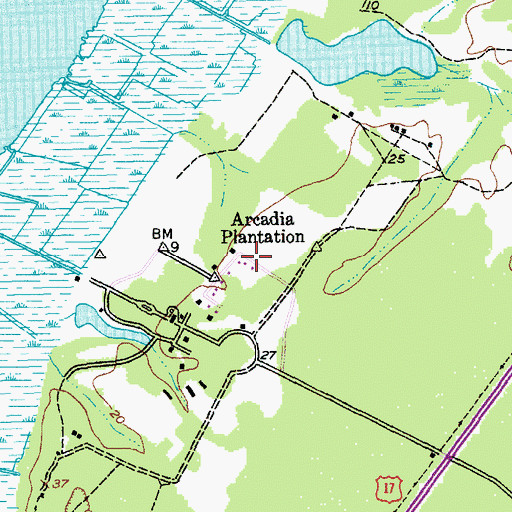 Topographic Map of Arcadia Plantation, SC