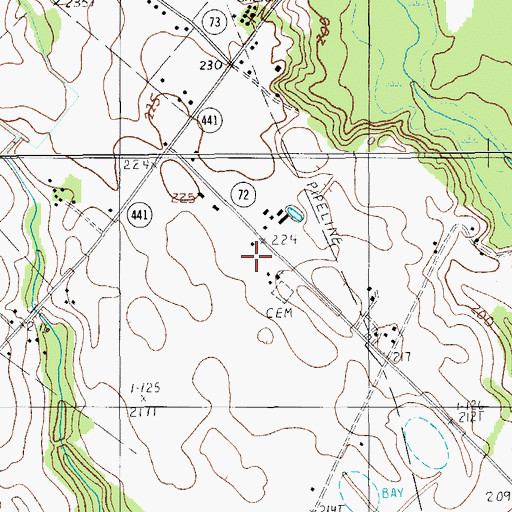 Topographic Map of Ashwood Church, SC