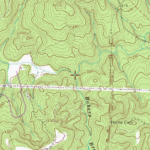 Topographic Map of Bakers Branch, SC