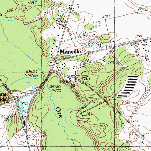 Topographic Map of Barnetteville Church, SC