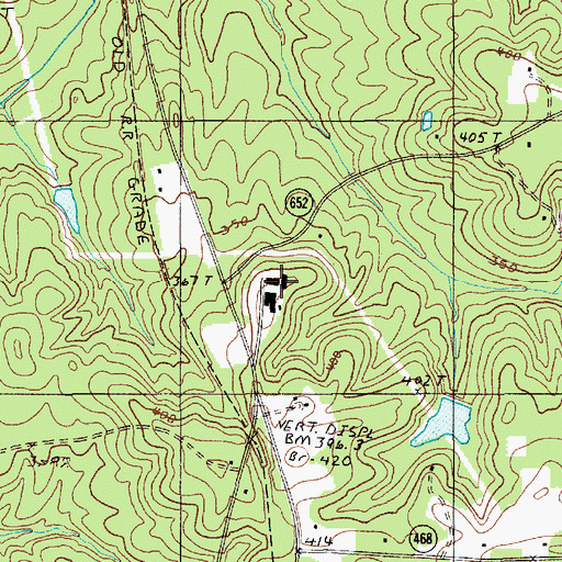 Topographic Map of Baron DeKalb School, SC