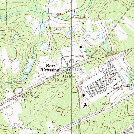 Topographic Map of Barr Crossing, SC