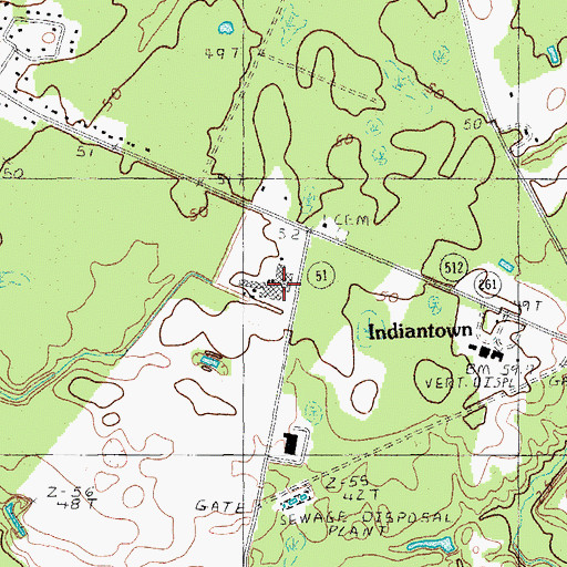 Topographic Map of Battery Park Elementary School, SC