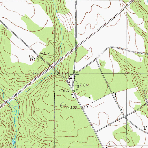 Topographic Map of Baughmanville Church, SC