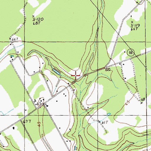 Topographic Map of Bazen Chapel, SC