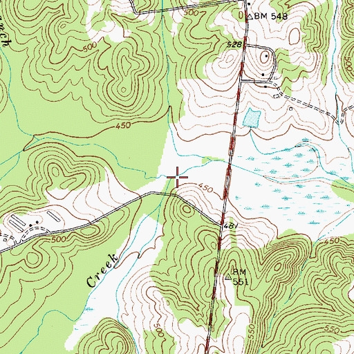 Topographic Map of Beards Fork Creek, SC