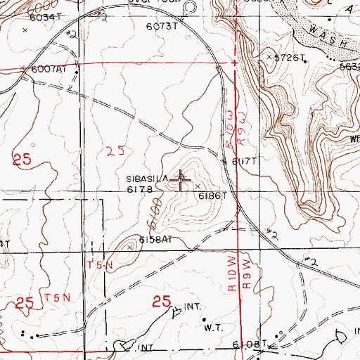 Topographic Map of Tiba Dah Silahi, AZ