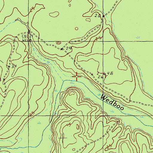 Topographic Map of Beauford Branch, SC
