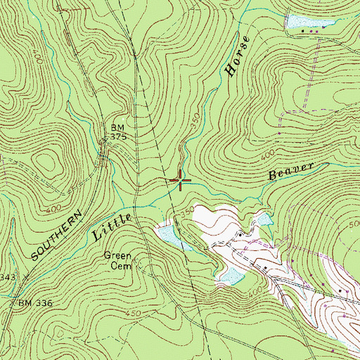Topographic Map of Beaver Branch, SC