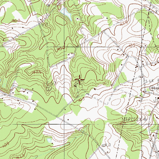 Topographic Map of Beaver Creek Baptist Church, SC