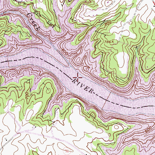 Topographic Map of Beaverdam Creek, SC