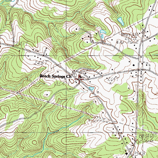 Topographic Map of Beech Springs Church, SC