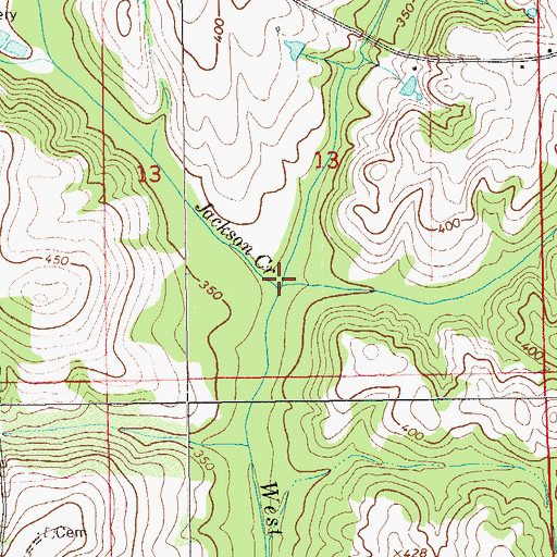 Topographic Map of Pauls Creek, AL