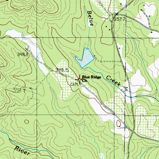 Topographic Map of Blue Ridge Church, SC