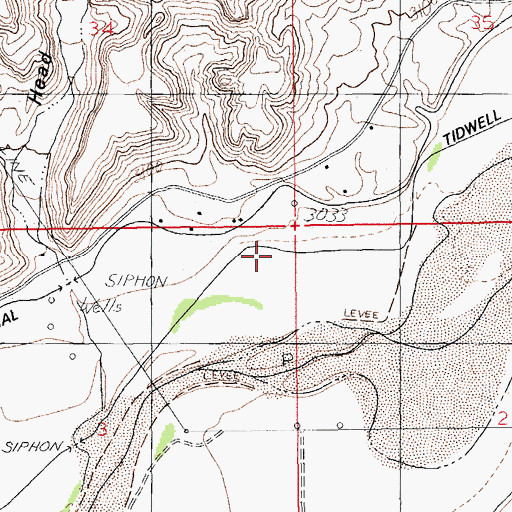 Topographic Map of Tidwell Canal, AZ