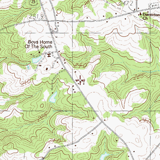 Topographic Map of Chandler School (historical), SC