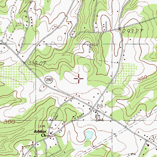 Topographic Map of Colony Subdivision, SC