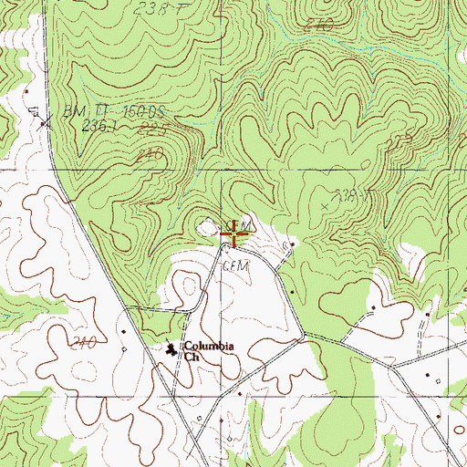 Topographic Map of Columbia School (historical), SC