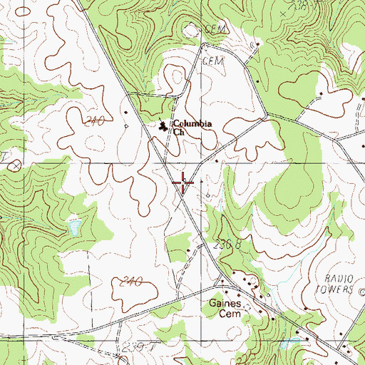 Topographic Map of Columbia School (historical), SC