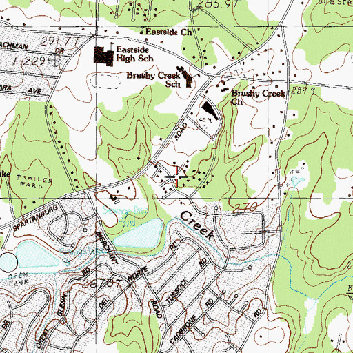 Topographic Map of East Gate Village, SC