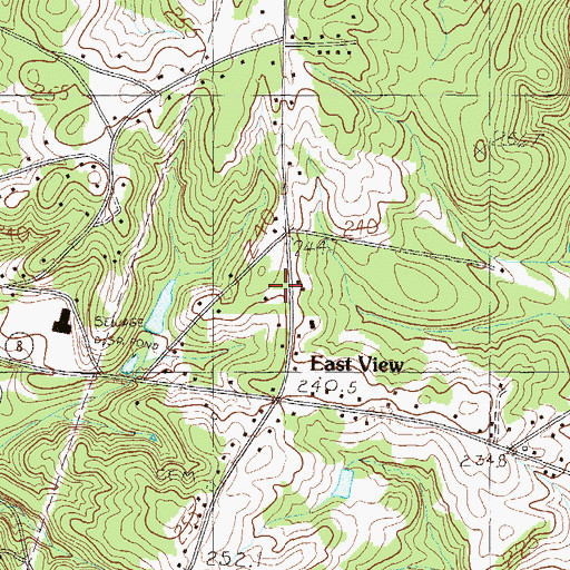 Topographic Map of East View School (historical), SC