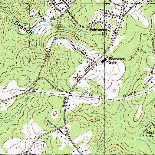 Topographic Map of Ebenezer Church (historical), SC