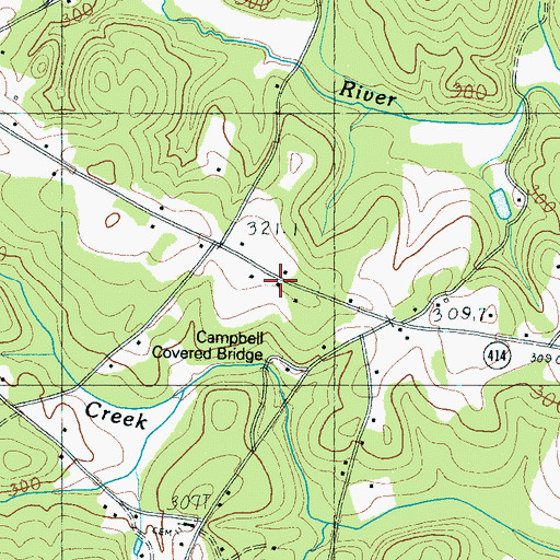 Topographic Map of Ebenezer School (historical), SC