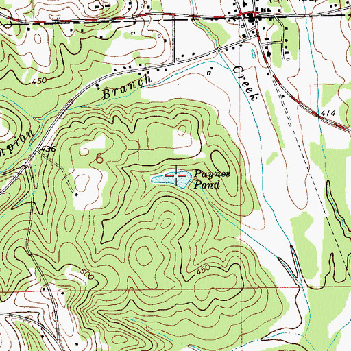 Topographic Map of Paynes Pond, AL