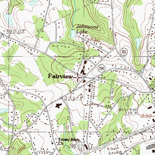 Topographic Map of Fairview Cemetery, SC
