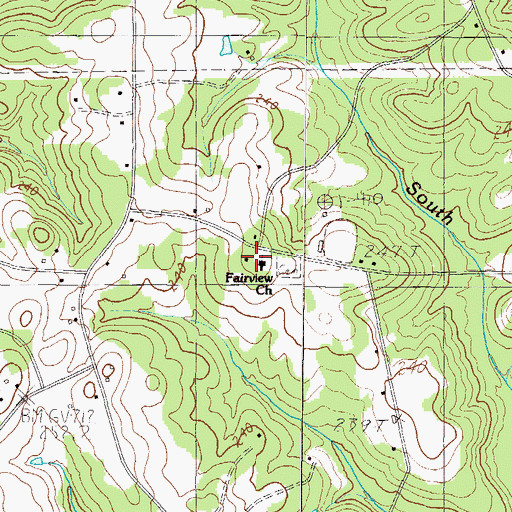 Topographic Map of Fairview School (historical), SC