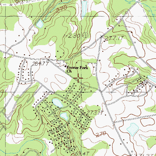 Topographic Map of Fork School (historical), SC