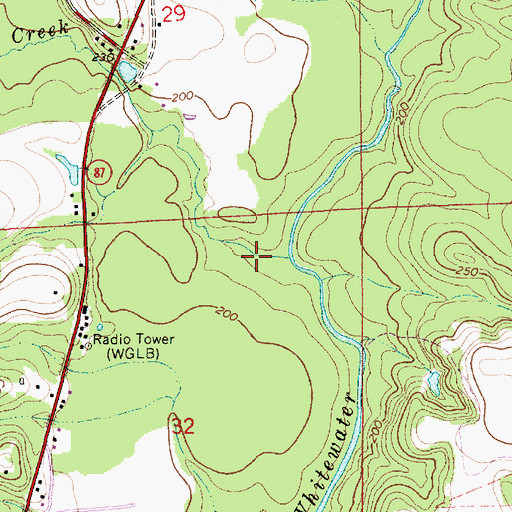 Topographic Map of Pea Creek, AL