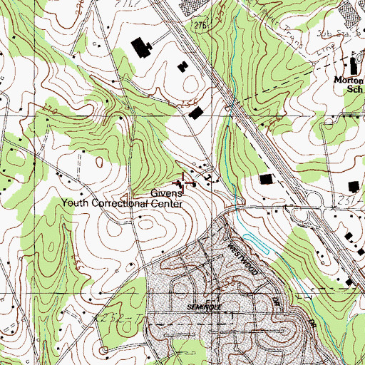 Topographic Map of Givens Youth Correctional Center, SC