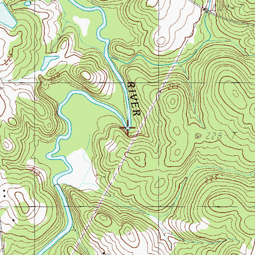 Topographic Map of Great Cane Brake, SC