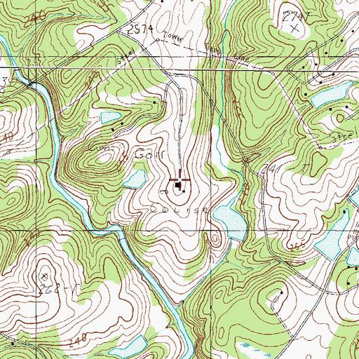 Topographic Map of Hejaz Shrine Country Club, SC