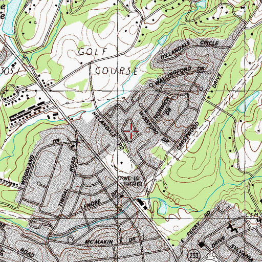 Topographic Map of Hillandale, SC