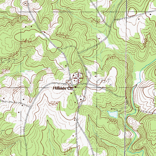 Topographic Map of Hillside Cemetery, SC